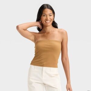 PacSun Camel Strapless Tube Top